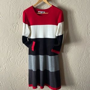 Marc New York Color Block Knit Sweater Dress
